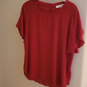 Red blouse from LOFT